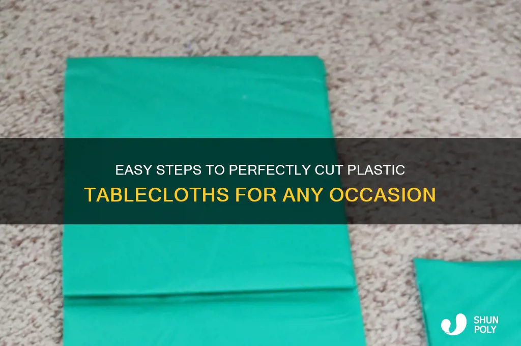 how to cut plastic tablecloth