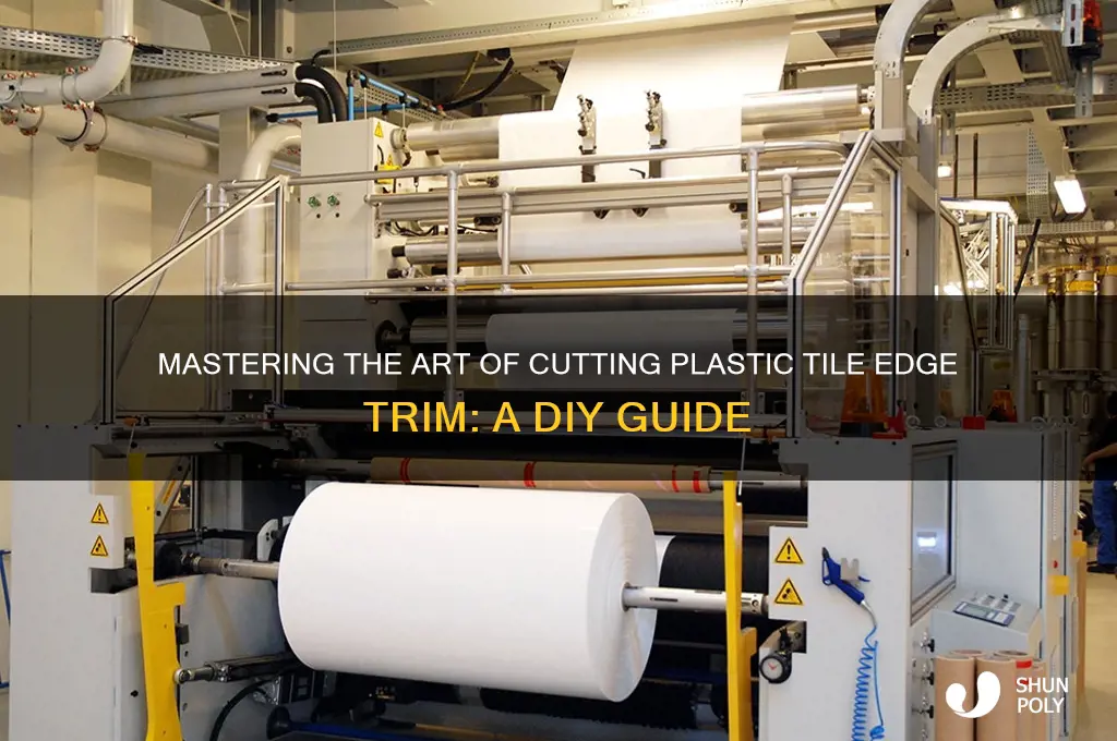 how to cut plastic tile edge trim