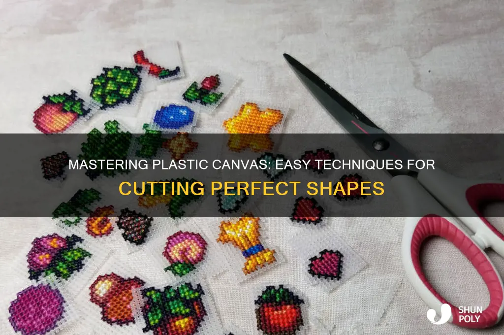 how to cut shapes out of plastic canvas