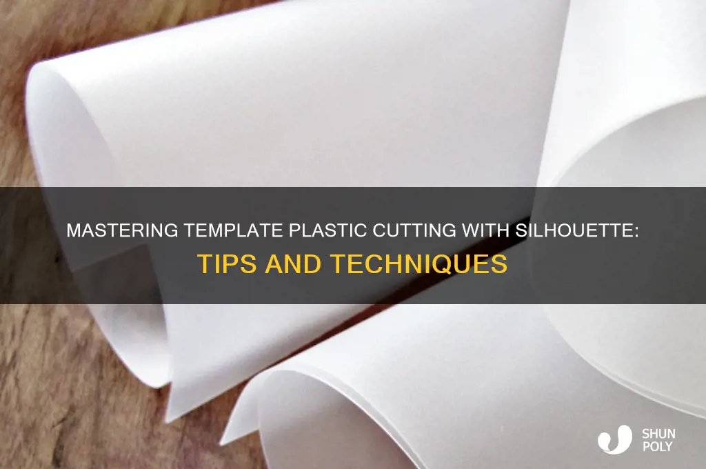 how to cut template plastic with silhouette