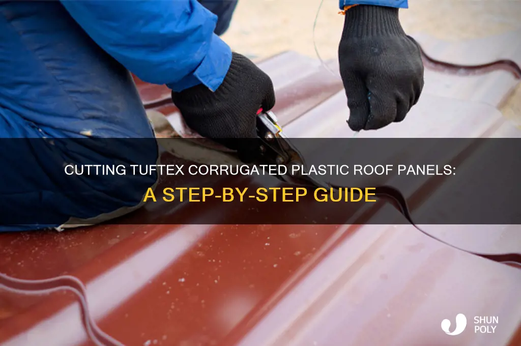 how to cut tuftex corrugated plastic roof panels