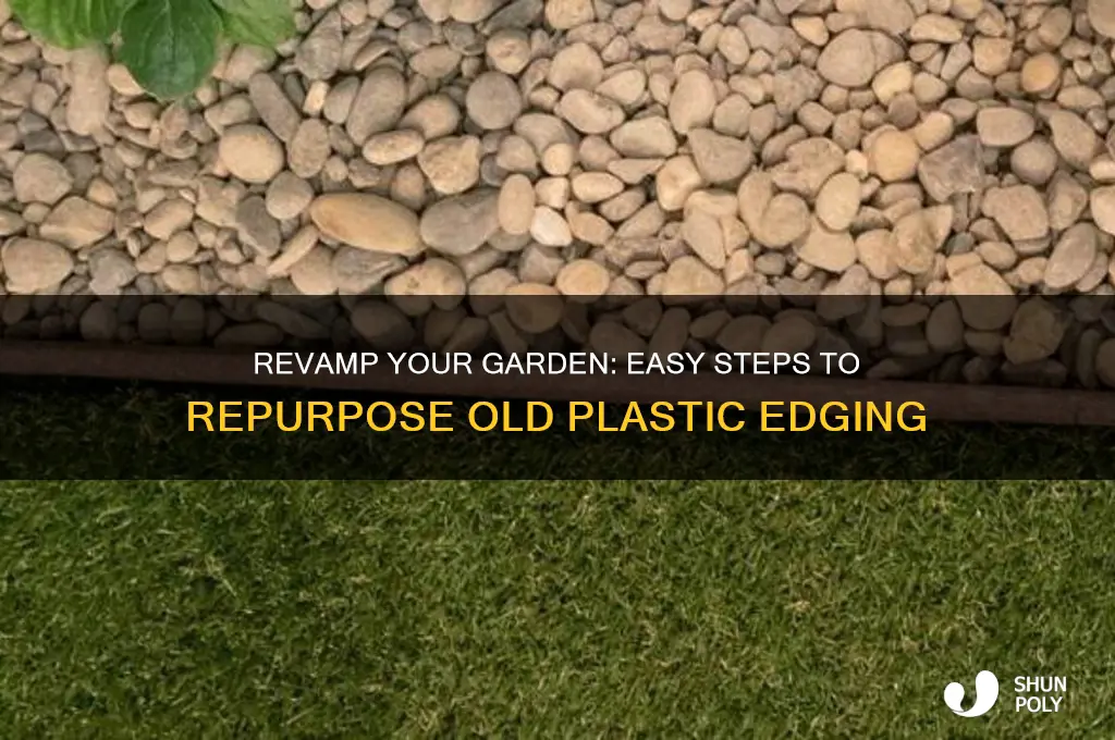 how to cut up old plastic garden edging