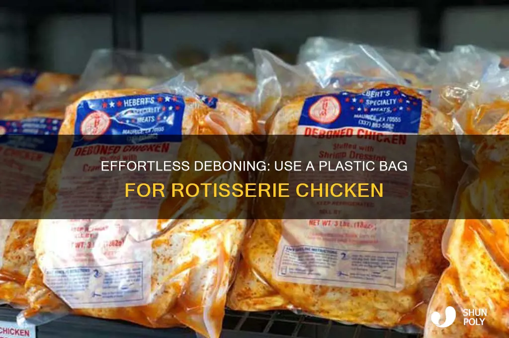 how to debone a rotisserie chicken with a plastic bag