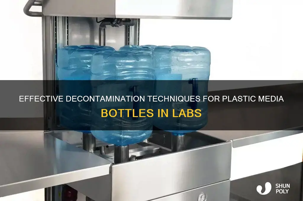 how to decontaminate plastic media bottles