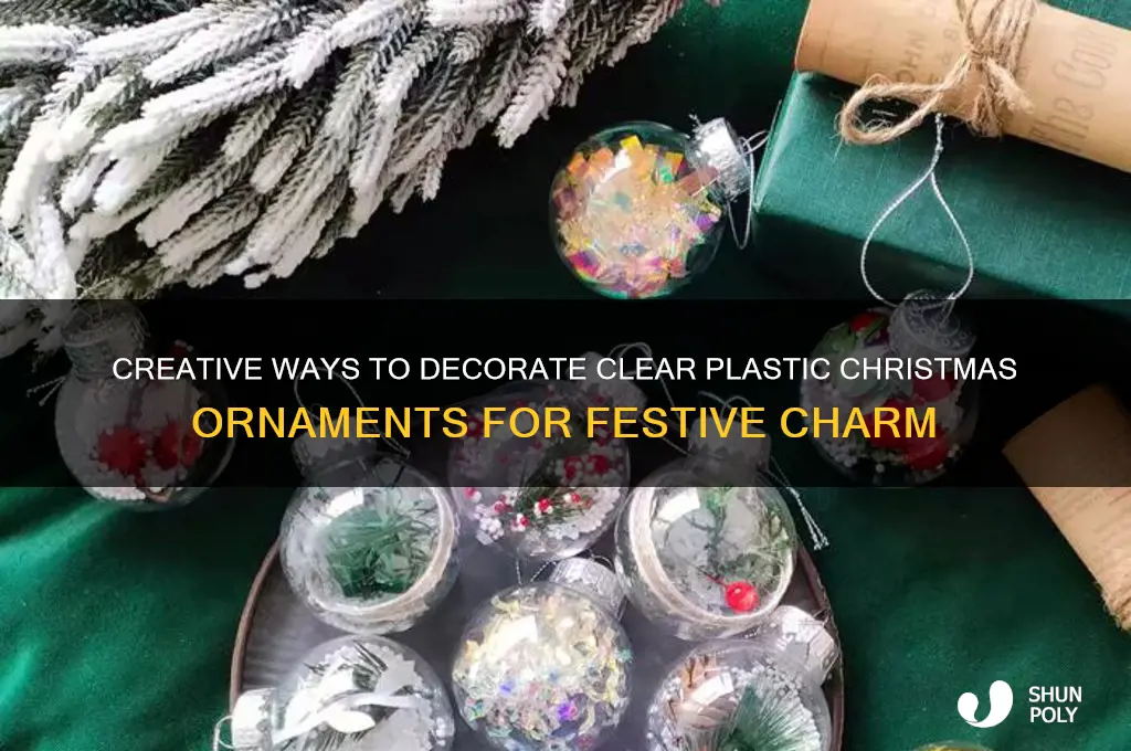 how to decorate a clear plastic christmas ornament