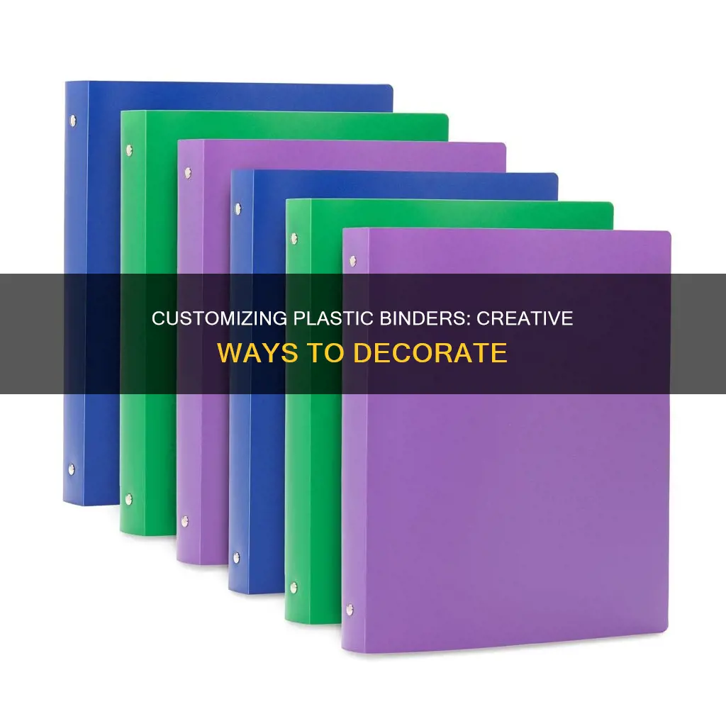 how to decorate a plastic binder