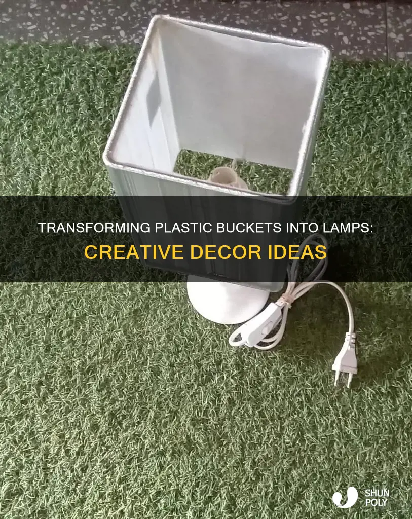 how to decorate a plastic bucket lamp