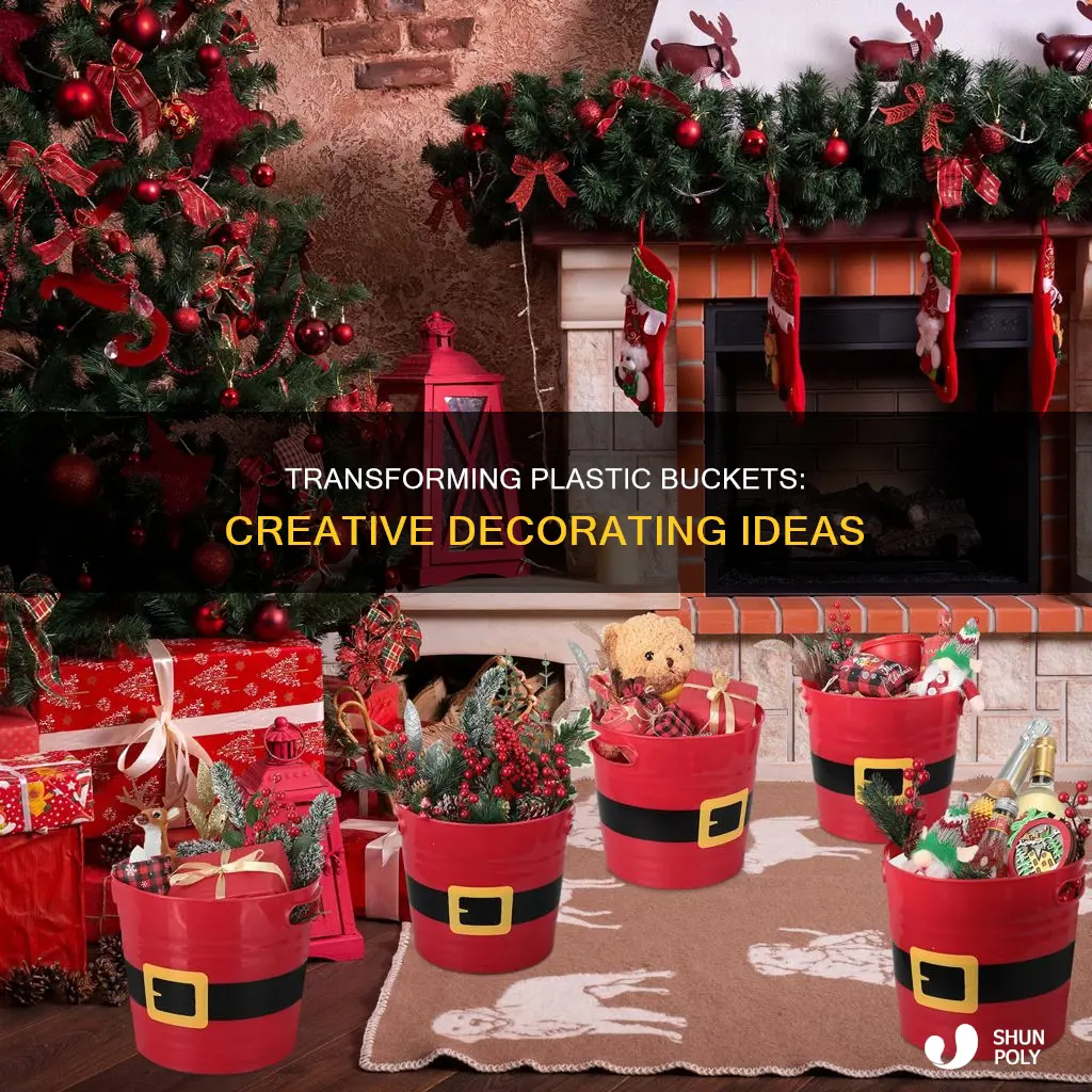 how to decorate a plastic bucket