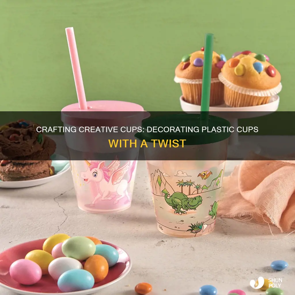 how to decorate a plastic cup