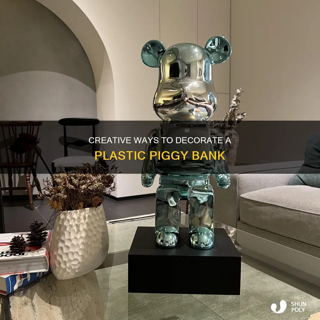 how to decorate a plastic piggy bank