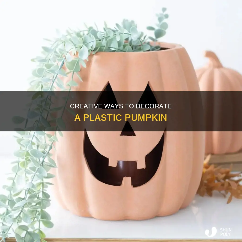 how to decorate a plastic pumpkin