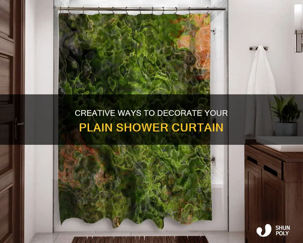 how to decorate a plastic shower curtain
