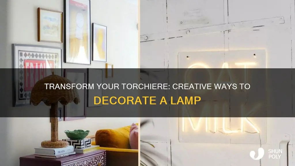 how to decorate a plastic torchiere lamp