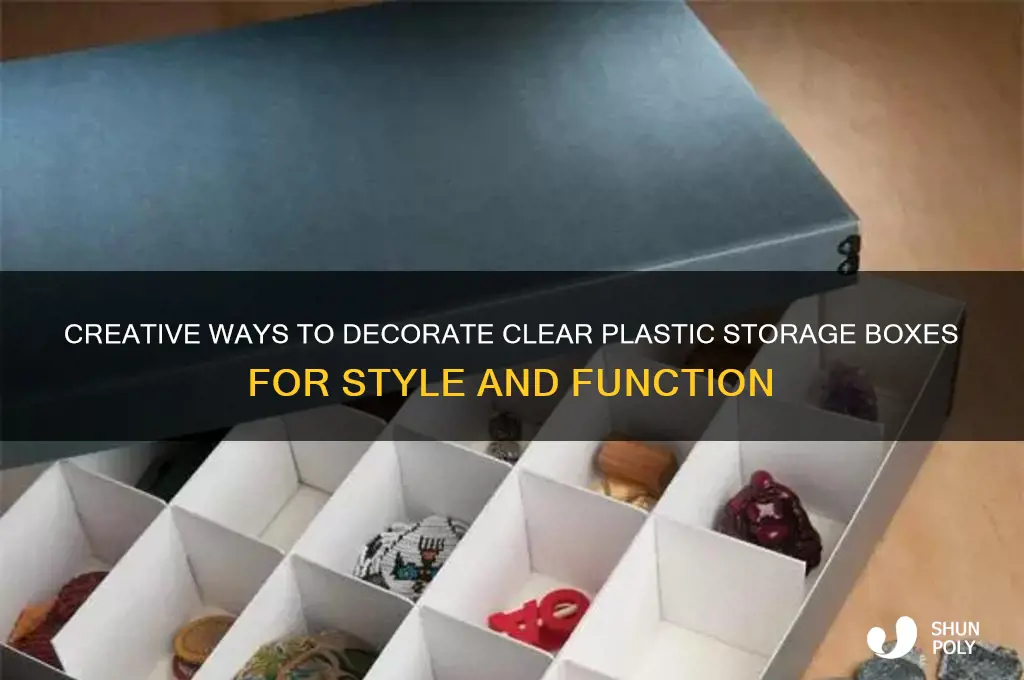 how to decorate clear plastic storage boxes