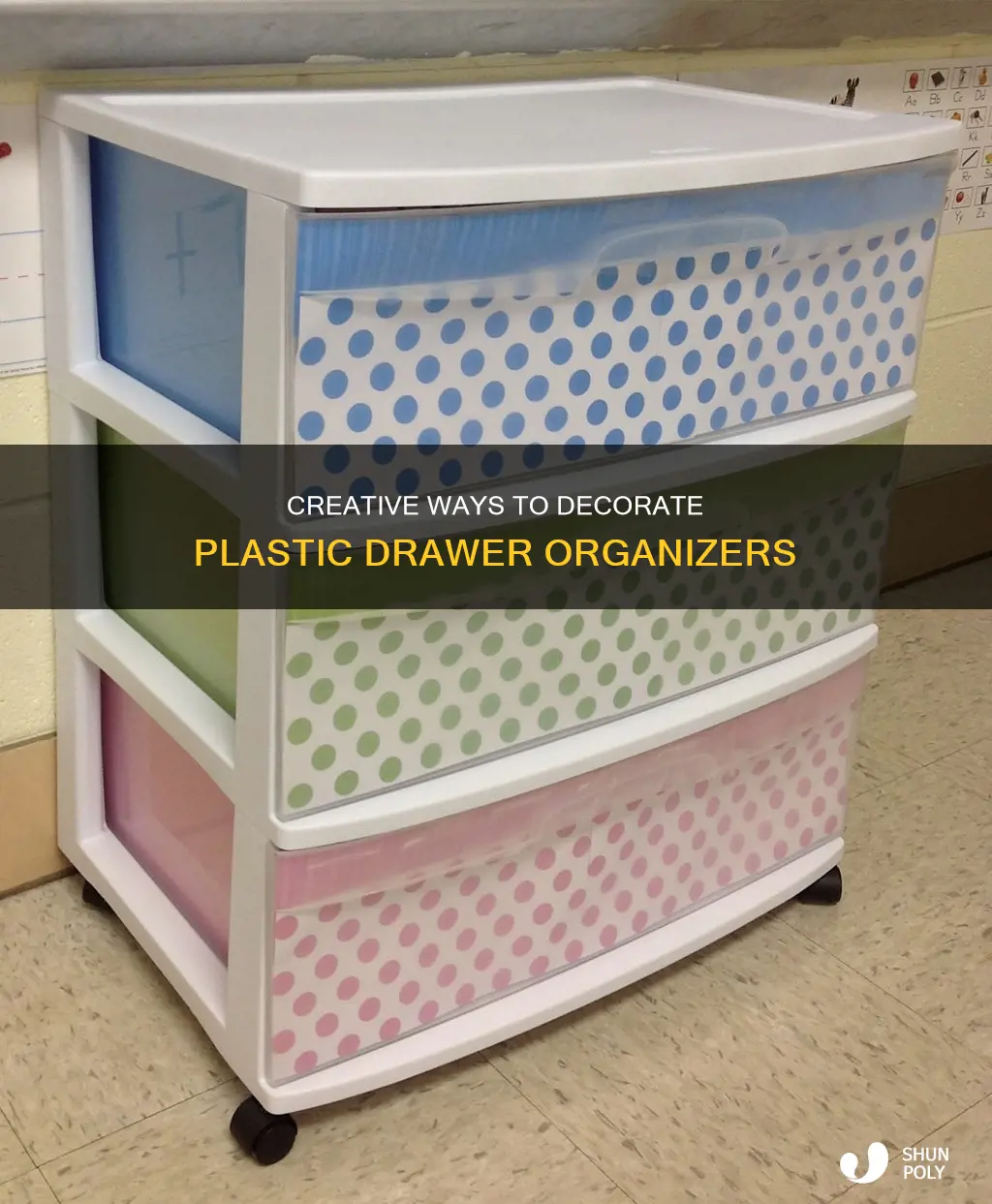 how to decorate plastic drawer organizers