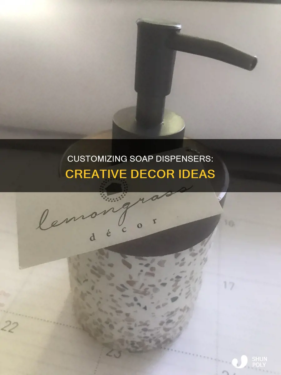 how to decorate plastic soap dispenser