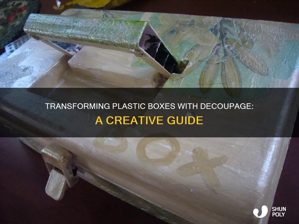how to decoupage a plastic box