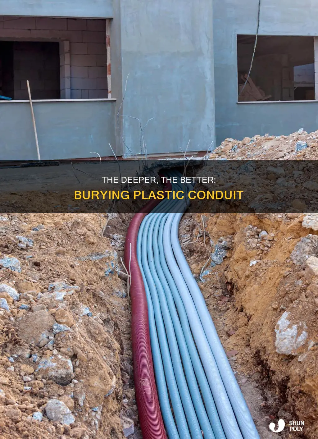 how to deep to burry plastic condoit