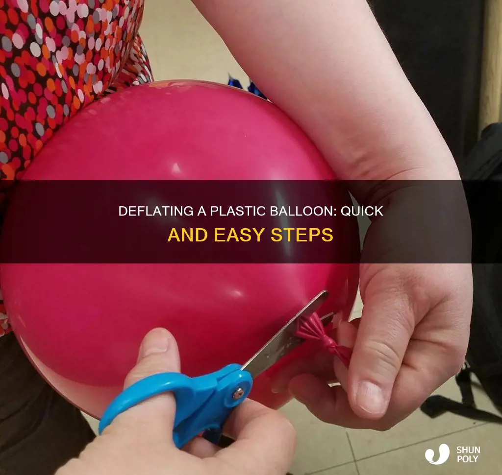 how to deflate a plastic balloon