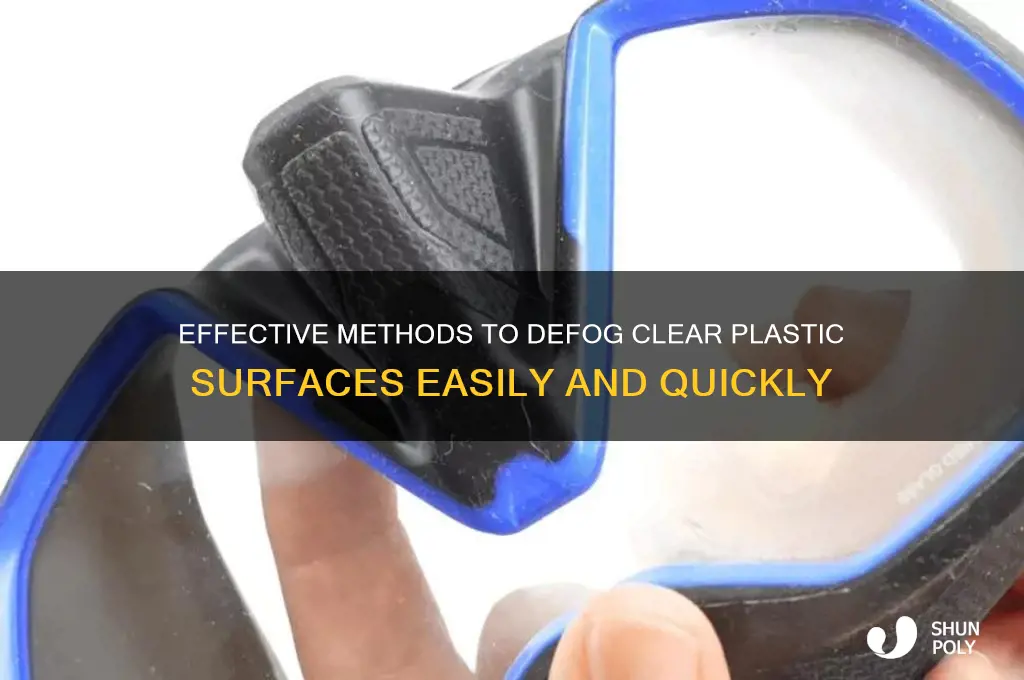 how to defog clear plastic