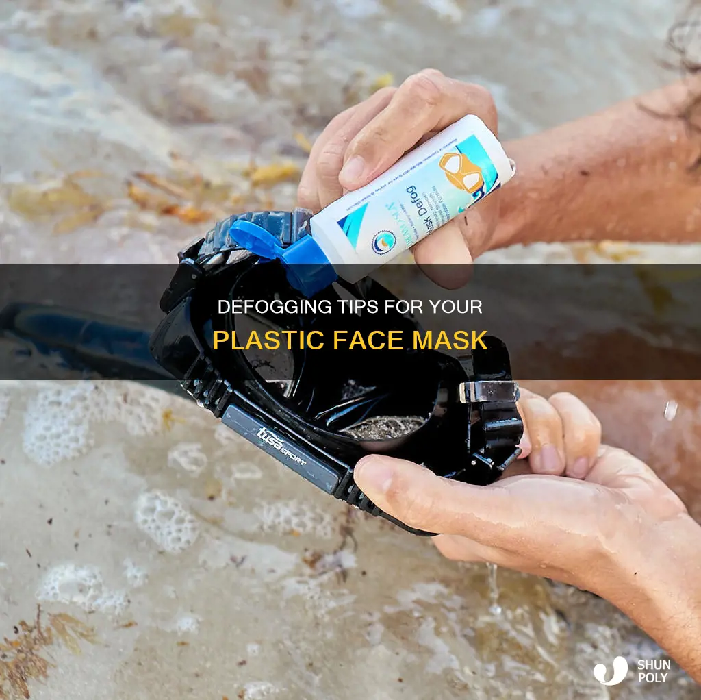 how to defog plastic face mask