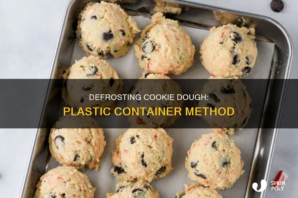 how to defrosf frozen cookie dough in plastic container