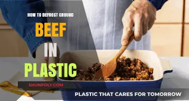 Defrosting Ground Beef: Plastic Wrap Technique
