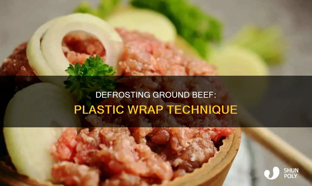 how to defrost ground beef in plastic