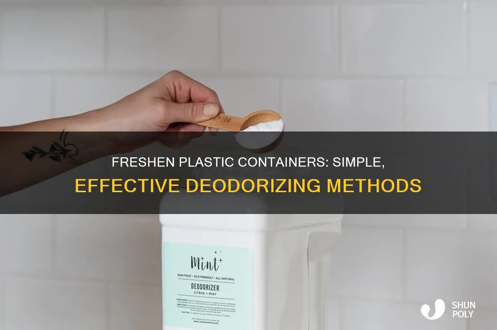 how to deodorize plastic containers