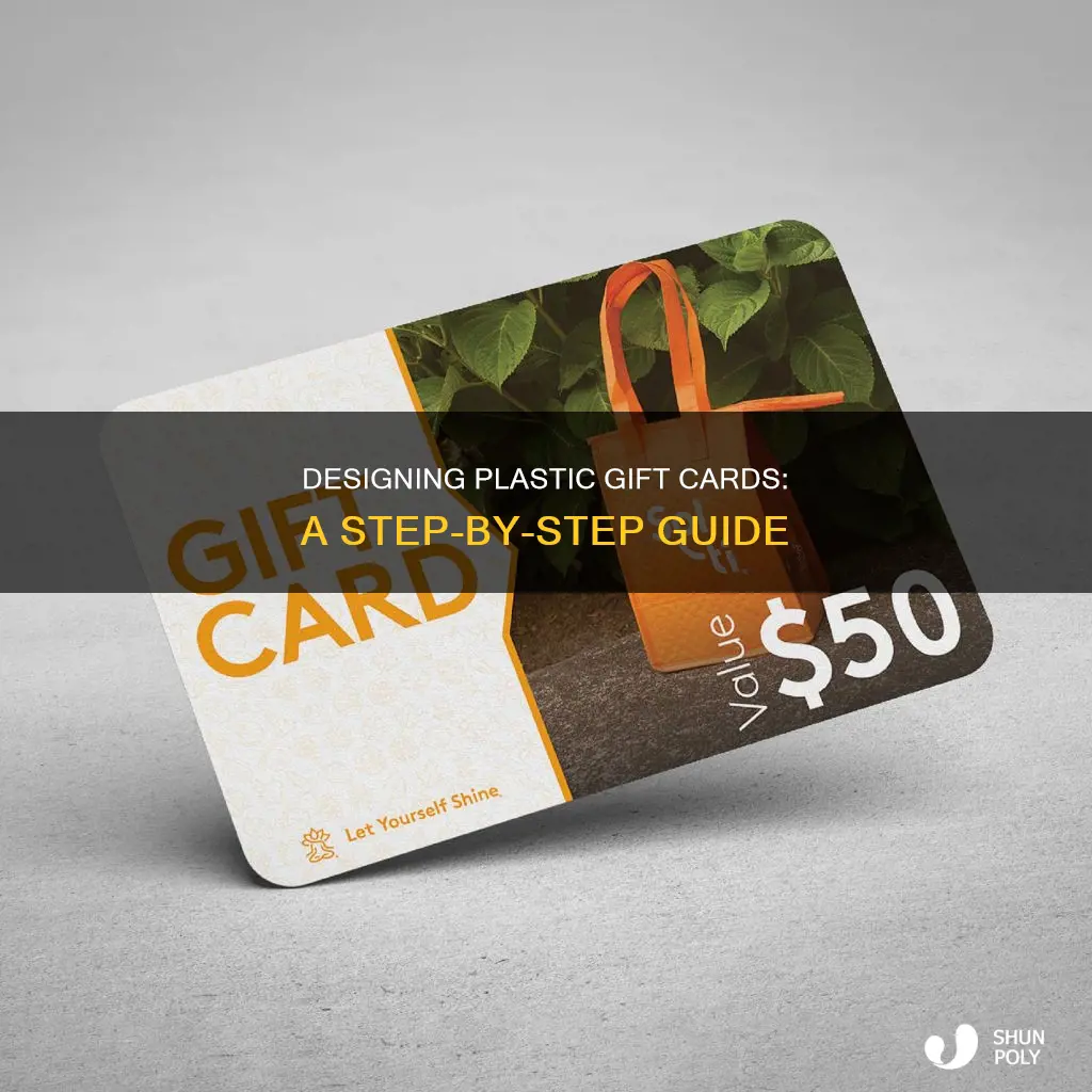how to design a plastic gift card