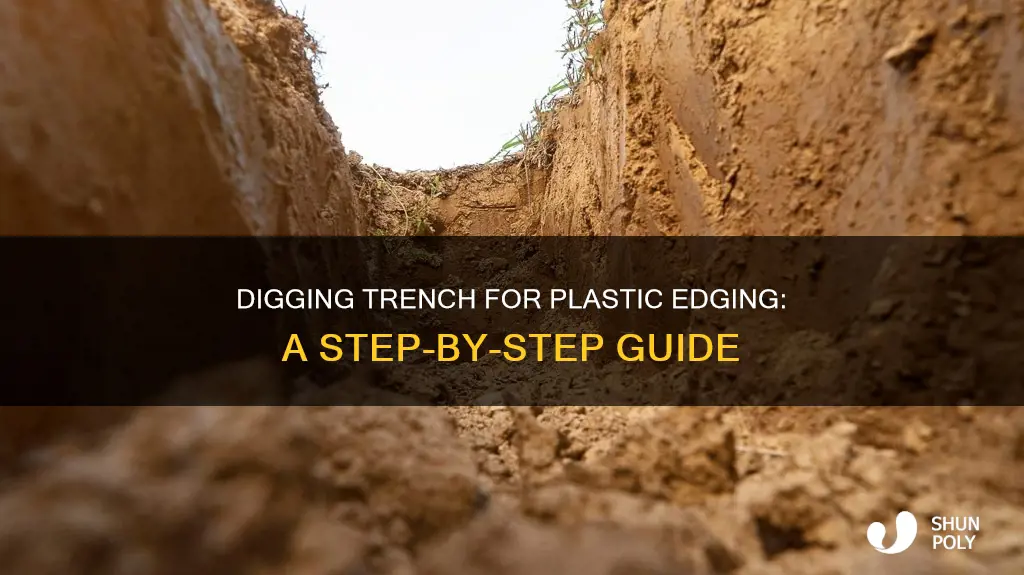 how to dig trench for plastic edging