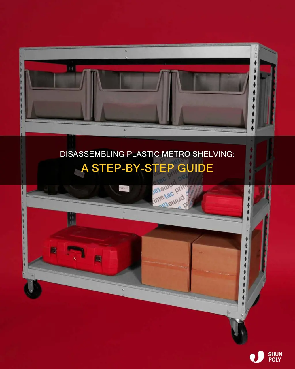 how to disassemble plastic metro shelving