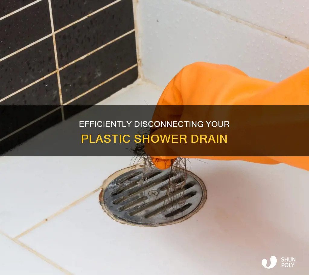 how to disconet plastic shower drain