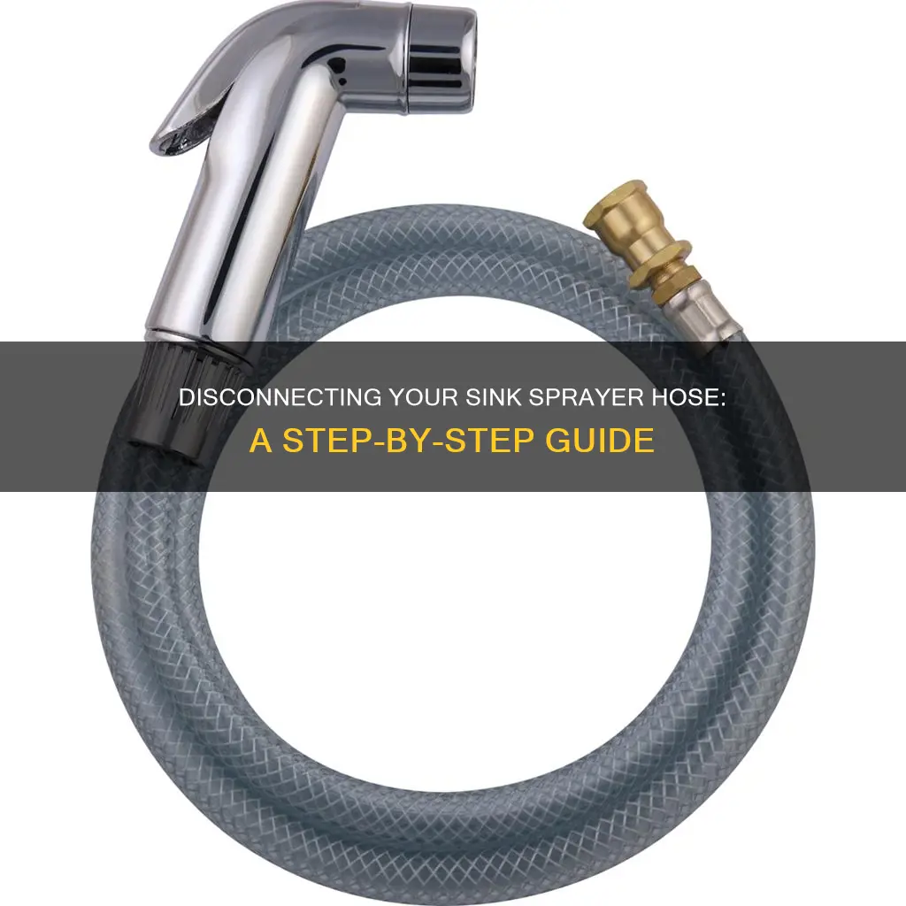 how to disconnect sink sprayer hose plastic