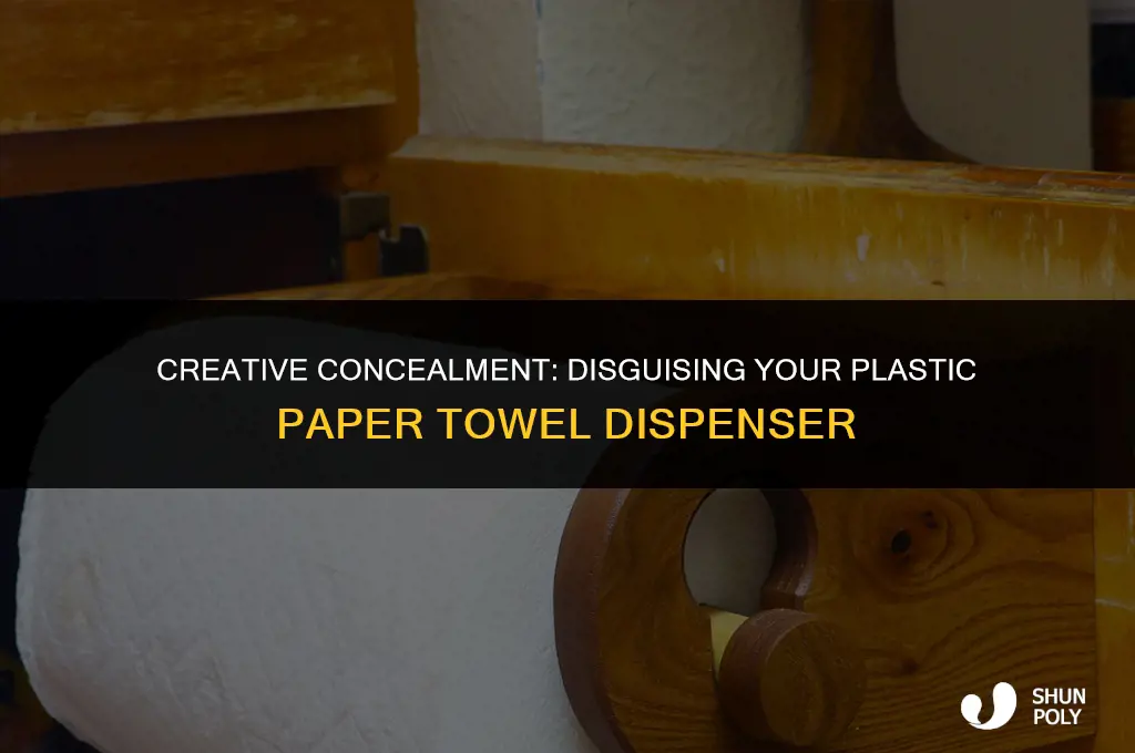 how to disguise a plastic paper towel dispenser