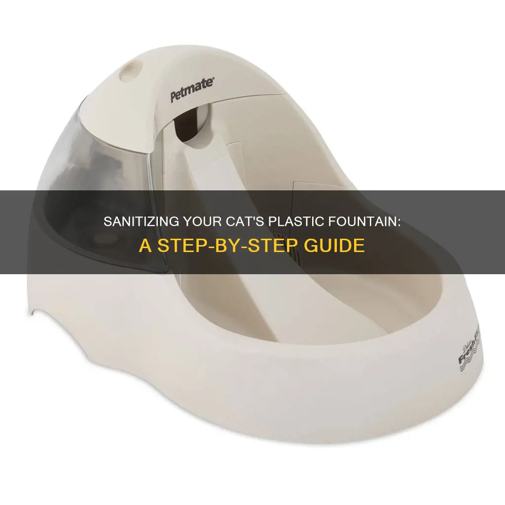 how to disinfect plastic cat water fountain