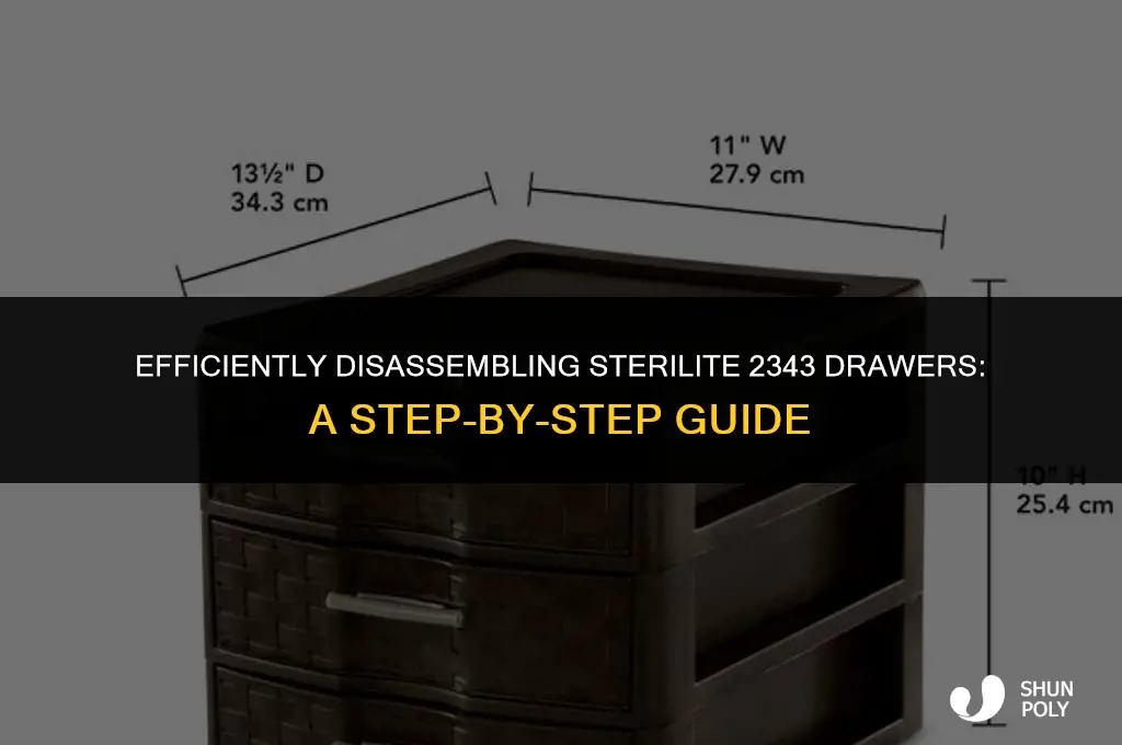 how to dismantle steralite 2343 plastic storage drawers
