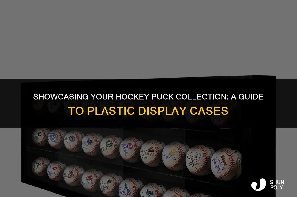 how to display hockey pucks in plastic cases