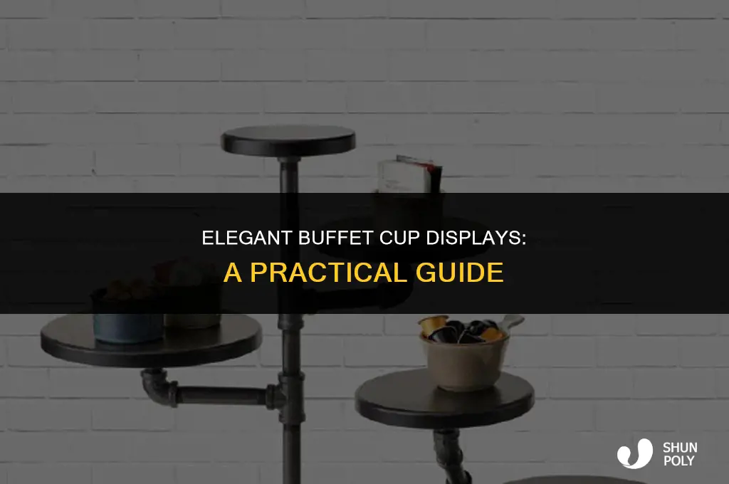 how to display plastic cups at a buffet