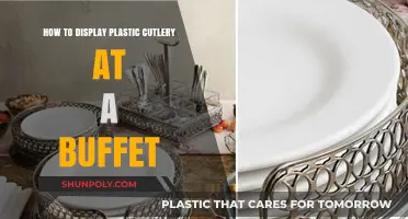 Elegant Buffet Setup: Showcasing Plastic Cutlery with Style