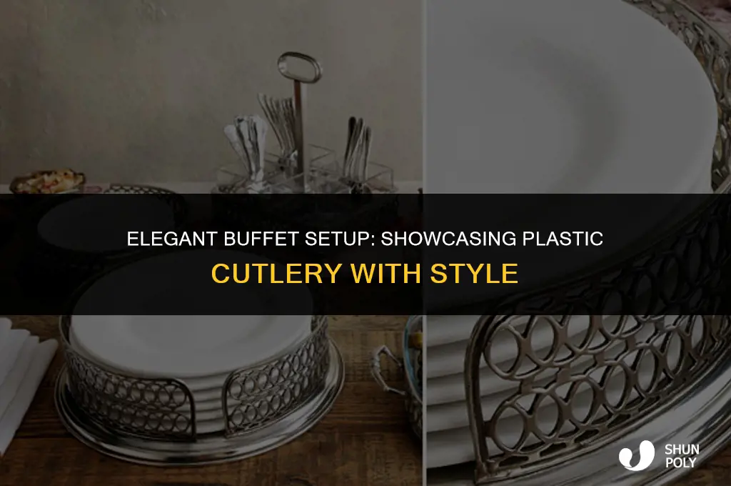 how to display plastic cutlery at a buffet