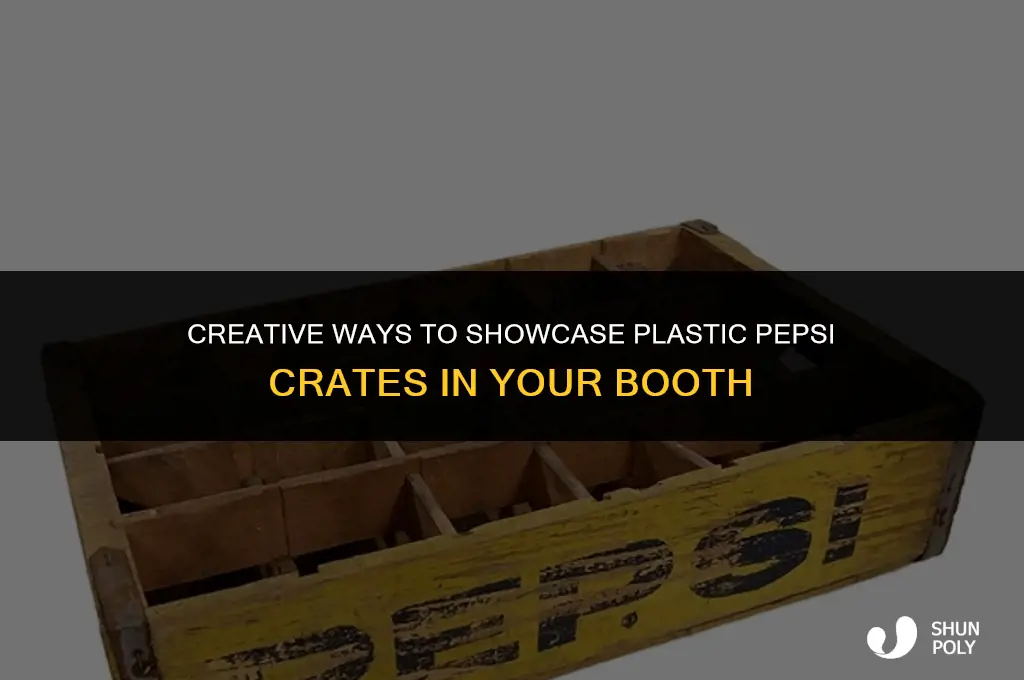 how to display plastic pepsi crates in a booth