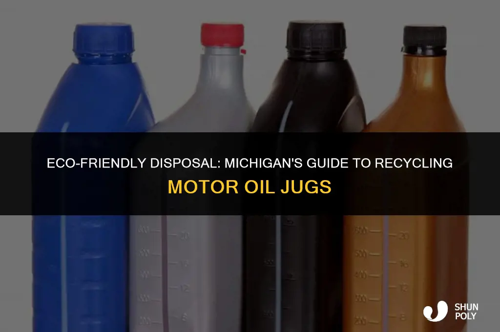 how to dispose motor oil plastic jugs in michigan