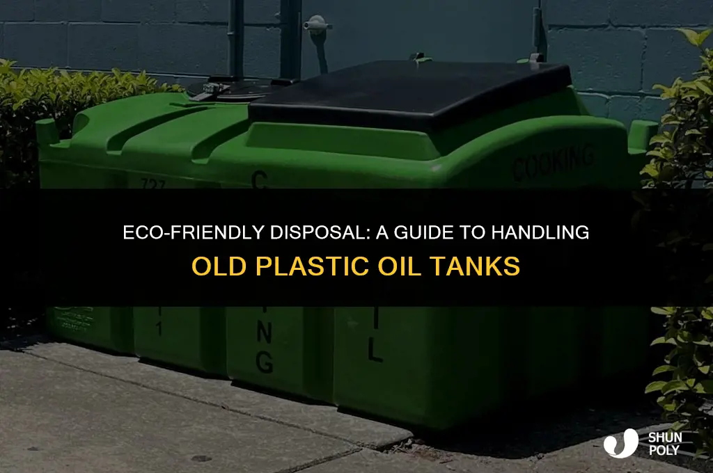 how to dispose of an old plastic oil tank