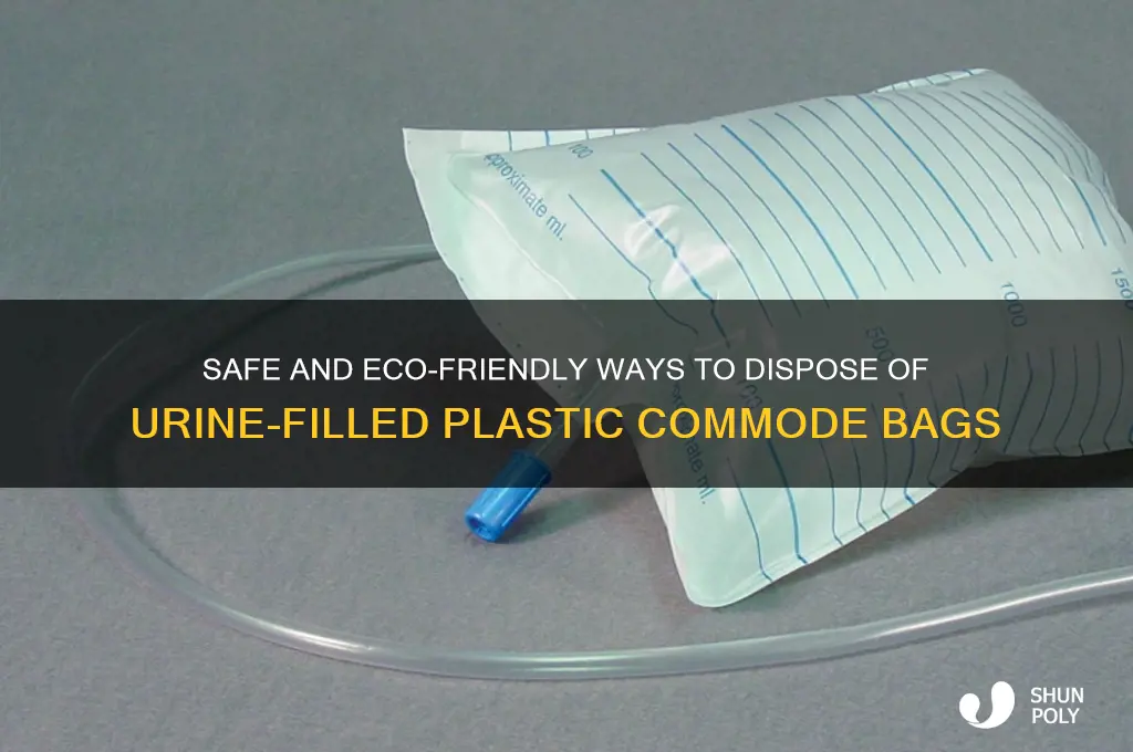 how to dispose of plastic commode bags of urine