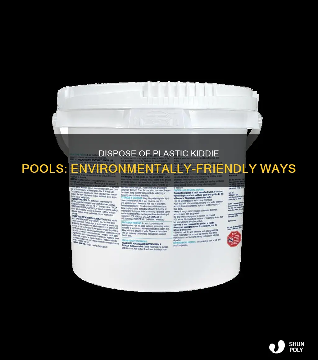 how to dispose of plastic kiddie pool