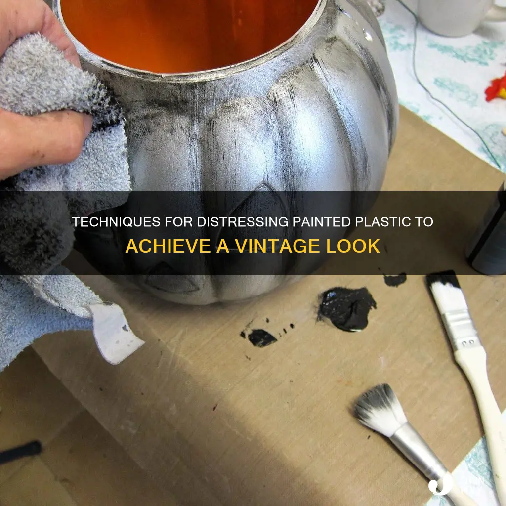 how to distress painted plastic