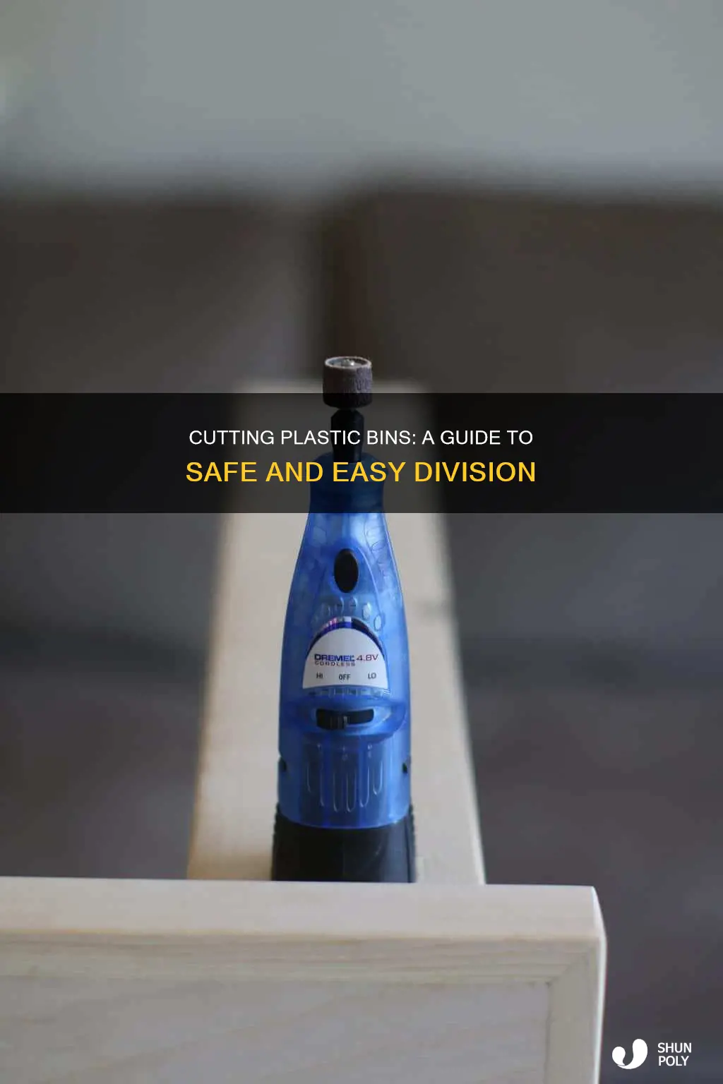 how to divde a plastic bin