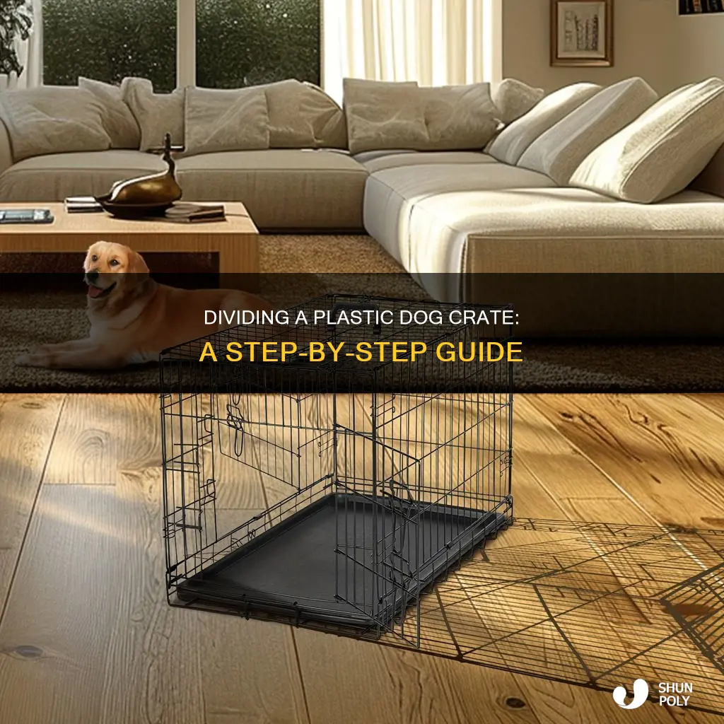 how to divide a plastic dog crate