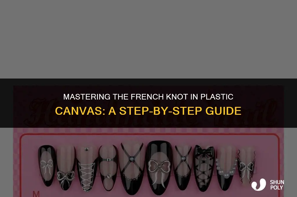 how to do a french knot in plastic canvas